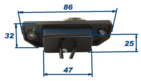 Штатная камера заднего вида для Ford Mondeo (07-), Focus II/III хетчбек, S-Max